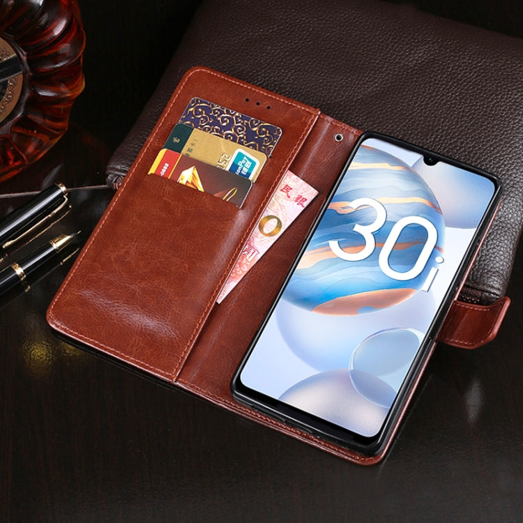 idewei Crazy Horse Texture Horizontal Flip Leather Case with Holder & Card Slots & Wallet
