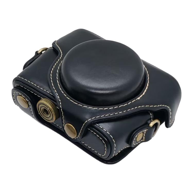 Full Body Retro Vegan Leather Camera Case Bag with Strap