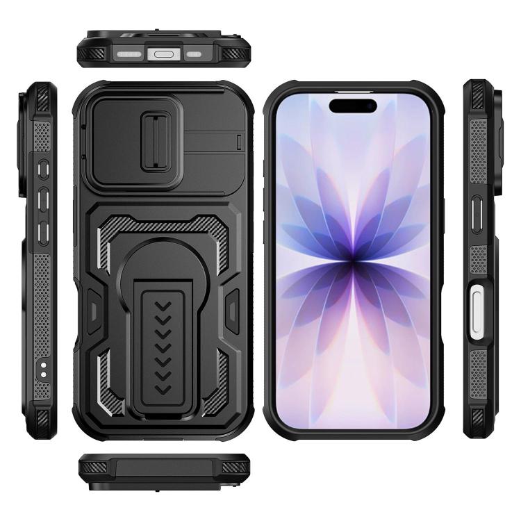 Slid Camera Shield Invisible Holder PC Hybrid TPU Phone Case