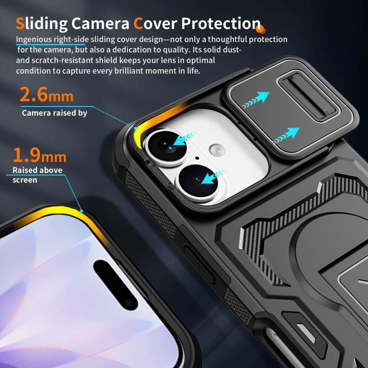 Slid Camera Shield Invisible Holder PC Hybrid TPU Phone Case