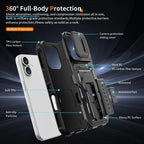 Slid Camera Shield Invisible Holder PC Hybrid TPU Phone Case