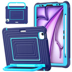 Handle Holder Ripple Silicone Hybrid PC Tablet Case with Shoulder Strap