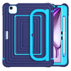 Handle Holder Ripple Silicone Hybrid PC Tablet Case with Shoulder Strap — For iPad Air 11 2026 / 2025 / 2024