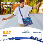 Handle Holder Ripple Silicone Hybrid PC Tablet Case with Shoulder Strap — Purple
