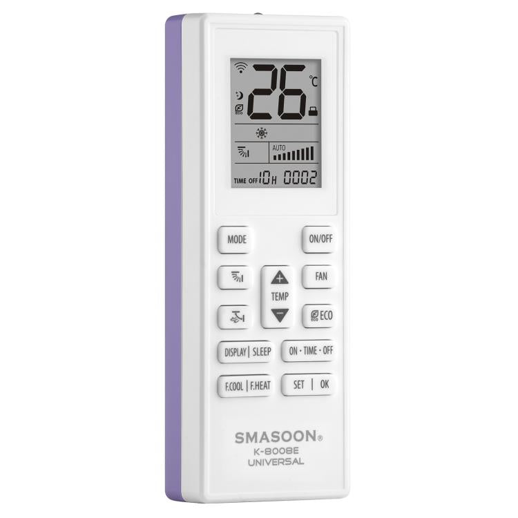 SMASOON K-8008E Universal Air Conditioner Remote Control — White