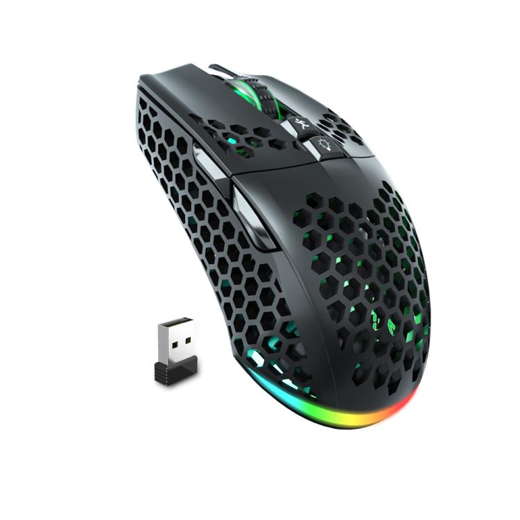 SOLAKAKA SM600 Hollowed Out RGB Tri-mode Wireless Gaming Mouse — view 9