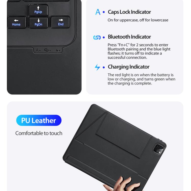 DUX DUCIS DK Series Arabic Layout Backlit Bluetooth Keyboard Case