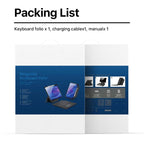 DUX DUCIS DK Series Portuguese Layout Backlit Bluetooth Keyboard Case