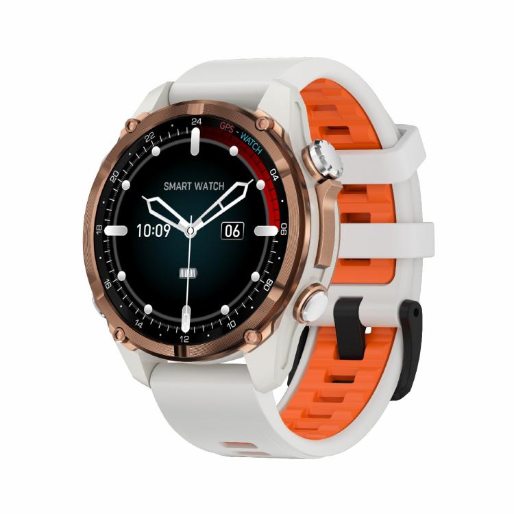HD350 Pro 1.32 inch AMOLED GPS Sport Smart Watch, Support Bluetooth Call / Sleep / Blood Oxygen / Heart Rate / Long Sitting Health Monitor — Silver