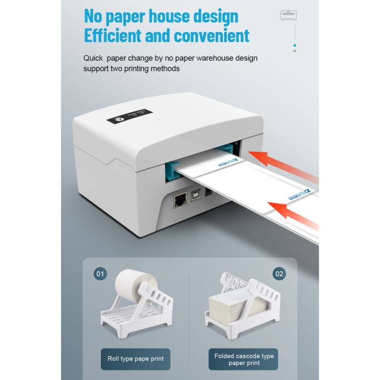 ZJ-8600 76x130 Single Paper Waybill Express Bill Label Printer