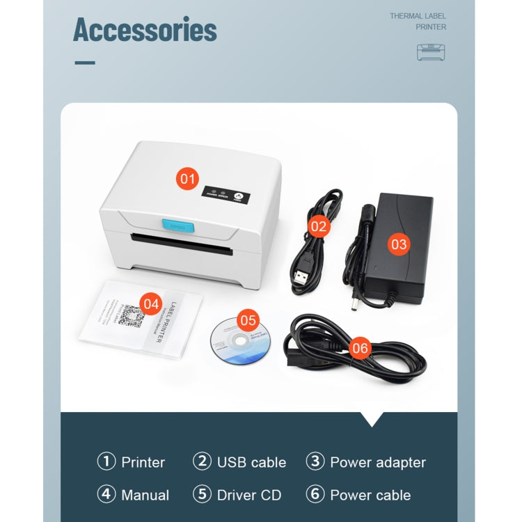 ZJ-8600 76x130 Single Paper Waybill Express Bill Label Printer