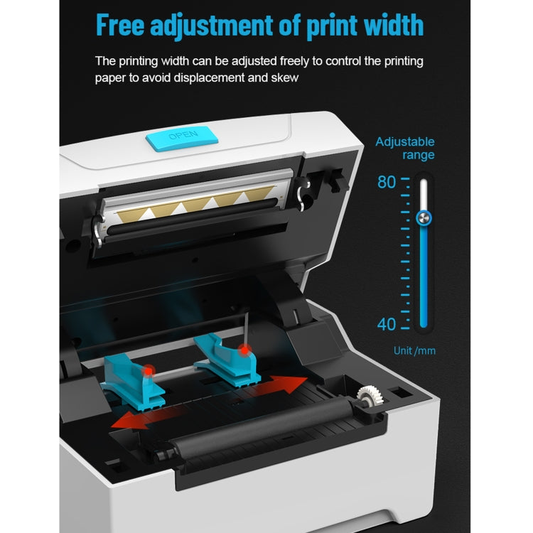 ZJ-8600 76x130 Single Paper Waybill Express Bill Label Printer