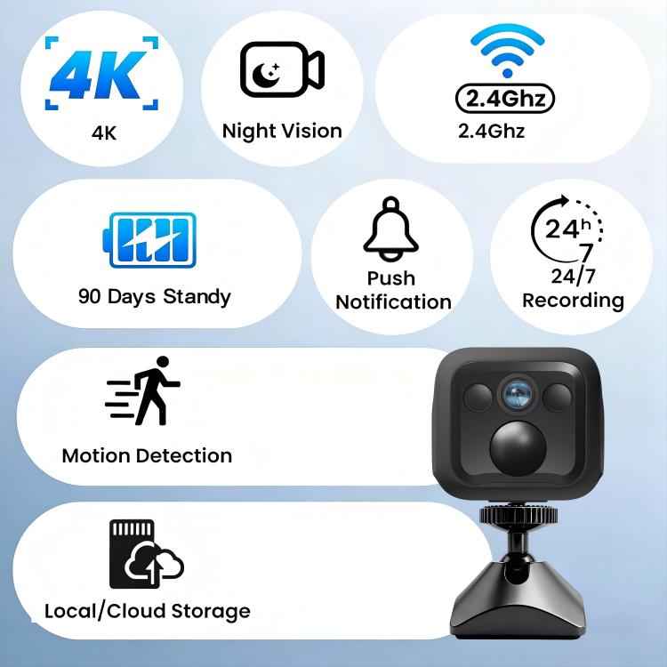 B01 Home HD Smart WiFi Camera, Supports Night Vision and Motion Detection