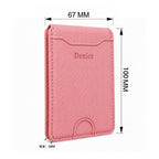 Denior V27 Vegan Leather Texture Magnetic Card Holder — Pink