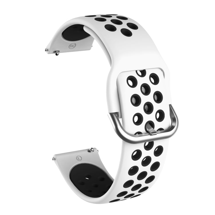 For Samsung Galaxy Watch Active2 44mm Two-color Silicone Replacement Strap Watchband