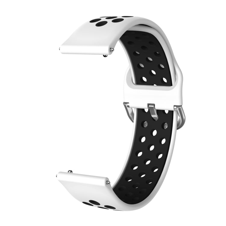 For Samsung Galaxy Watch Active2 44mm Two-color Silicone Replacement Strap Watchband