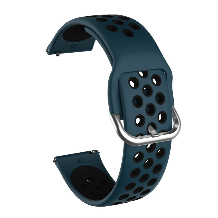 For Samsung Galaxy Watch Active2 44mm Two-color Silicone Replacement Strap Watchband