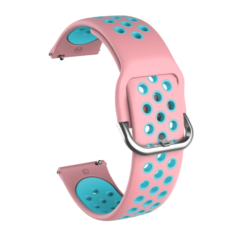 For Samsung Galaxy Watch Active2 44mm Two-color Silicone Replacement Strap Watchband