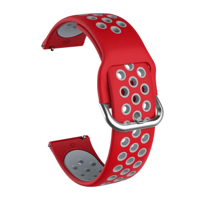 For Samsung Galaxy Watch Active2 44mm Two-color Silicone Replacement Strap Watchband