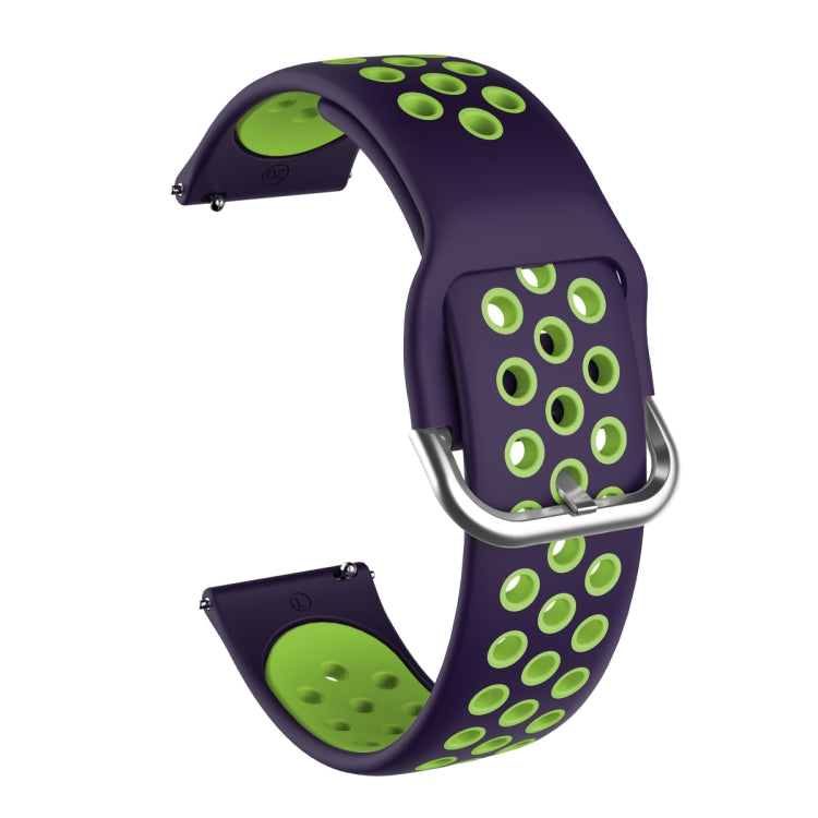 For Samsung Galaxy Watch Active2 44mm Two-color Silicone Replacement Strap Watchband