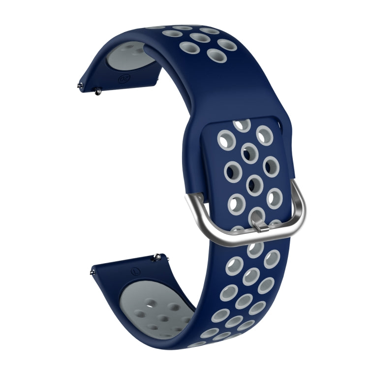 For Samsung Galaxy Watch Active2 44mm Two-color Silicone Replacement Strap Watchband