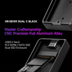 THERMALRIGHT HR-EB109 M.2 NVMe / SATA Dual Protocol SSD Enclosure with USB to Type-C Cable & Type-C to Type-C Cable — view 5