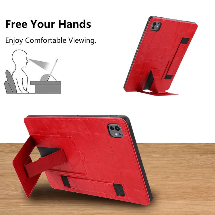 Wristband Retro Vegan Leather Back Tablet Case with Holder