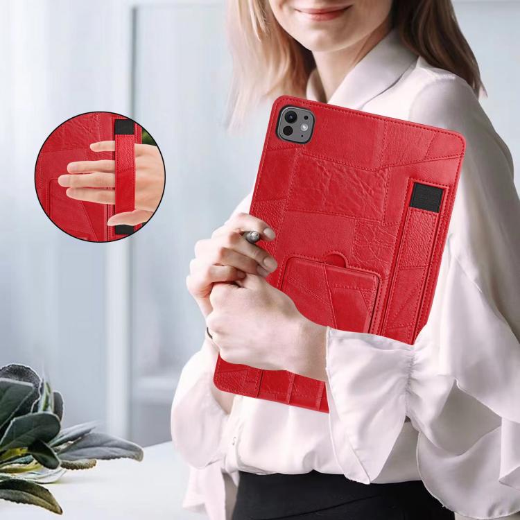 Wristband Retro Vegan Leather Back Tablet Case with Holder
