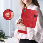 Wristband Retro Vegan Leather Back Tablet Case with Holder