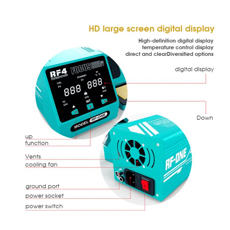 RF4 RF-ONE Intelligent Temperature Control Anti-static LED Digital Display Soldering Station — view 10