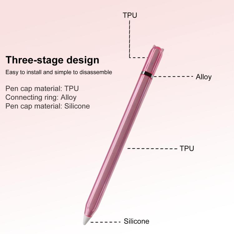 Kitten style Transparent TPU Silicone Stylus Pen Protective Case — view 8