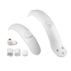 Electric Scooter Front and Rear Mudguards with Hooks and White Screw Plugs