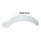 Electric Scooter Front and Rear Mudguards with Hooks and White Screw Plugs