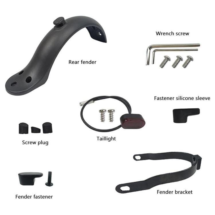 Electric Scooter Rear Fender with Hook Screw Tool