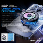 WK K3 Intelligent Temperature Control Mobile Phone Cooler — White