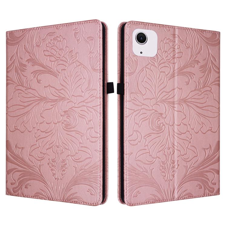 Floral Embossed Pattern Vegan Leather Tablet Case with Sleep/Wake-up