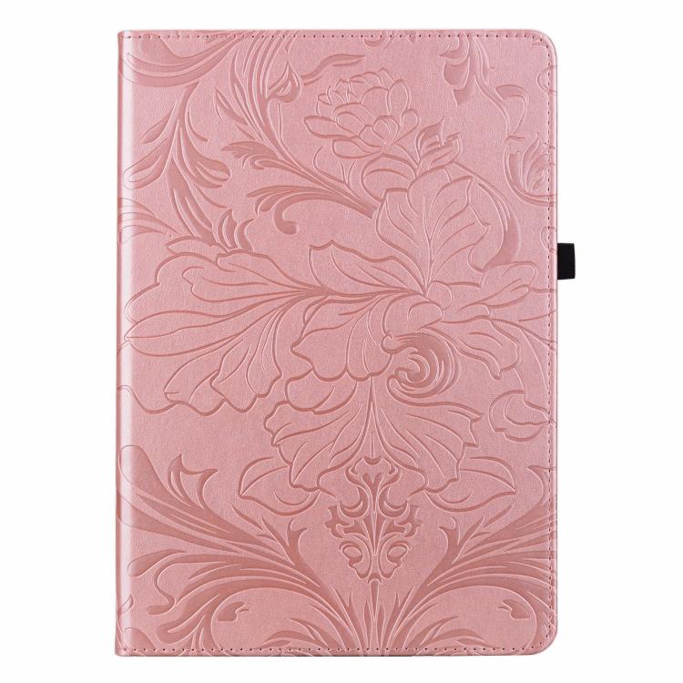Floral Embossed Pattern Vegan Leather Tablet Case with Sleep/Wake-up — For iPad Air 13 2026/2025/2024