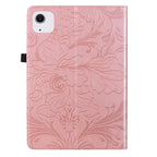 Floral Embossed Pattern Vegan Leather Tablet Case with Sleep/Wake-up — For iPad Air 11 2024/2025/2026