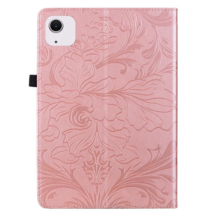 Floral Embossed Pattern Vegan Leather Tablet Case with Sleep/Wake-up — For iPad Air 11 2024/2025/2026