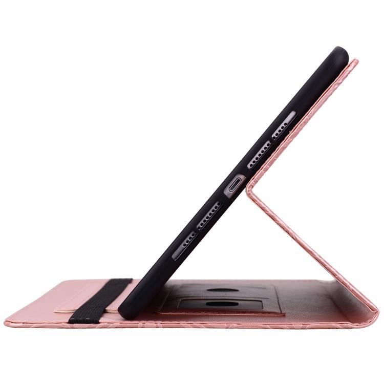 Floral Embossed Pattern Vegan Leather Tablet Case with Sleep/Wake-up — For iPad Pro 11 2024 / 2025