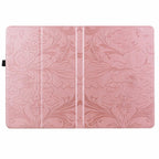 Floral Embossed Pattern Vegan Leather Tablet Case with Sleep/Wake-up — For iPad mini 6 / mini 2024