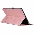 Floral Embossed Pattern Vegan Leather Tablet Case with Sleep/Wake-up — For iPad 10.2 2019/2020/2021