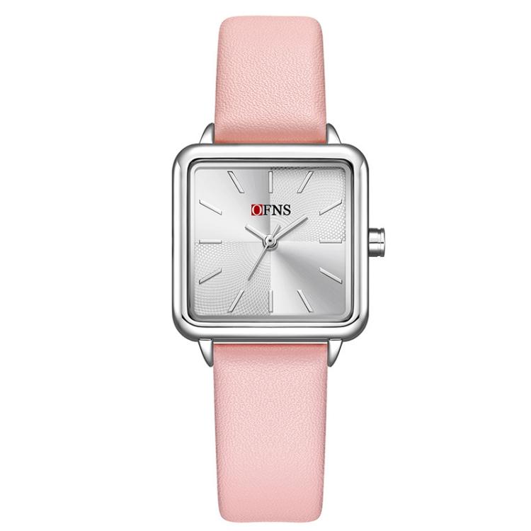 SANDA 1316 Ladies 3ATM Waterproof Alloy Case Quartz Watch — Leather-White