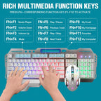 SHIPADOO GT700 Illuminated Wired Gaming Keyboard and 6D 4800DPI Mouse Set, Tri-color Backlight Version, GT700, Tri-color Backlight Version — view 12