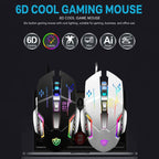 SHIPADOO GT700 Illuminated Wired Gaming Keyboard and 6D 4800DPI Mouse Set, Tri-color Backlight Version, GT700, Tri-color Backlight Version — view 18