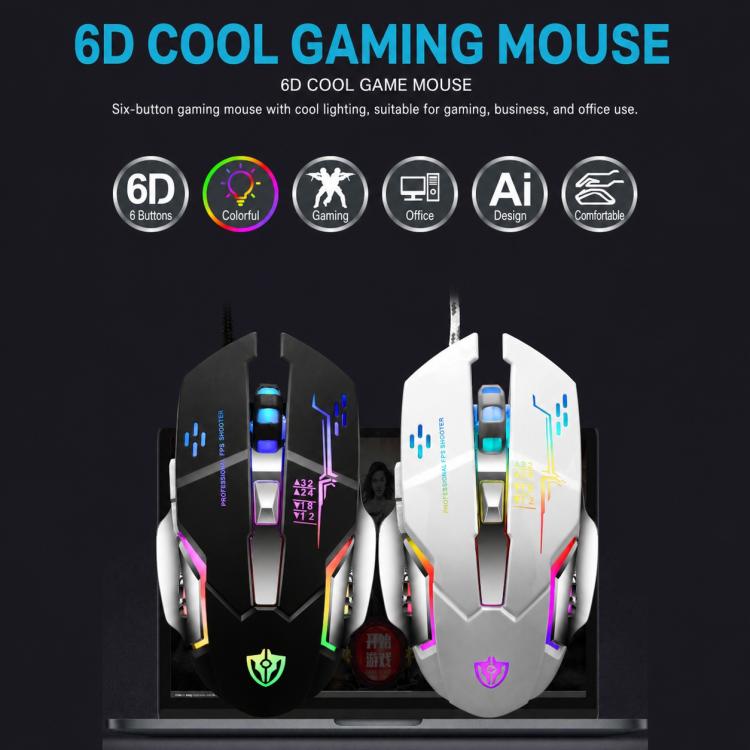 SHIPADOO GT700 Illuminated Wired Gaming Keyboard and 6D 4800DPI Mouse Set, Tri-color Backlight Version, GT700, Tri-color Backlight Version — view 18