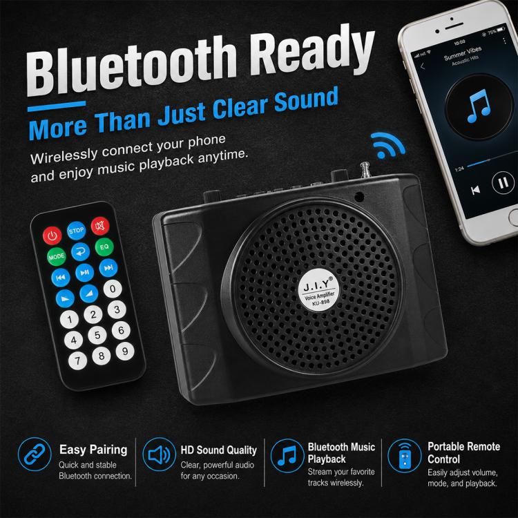 KU-898 Bluetooth Portable Microphone Teaching Voice Amplifier
