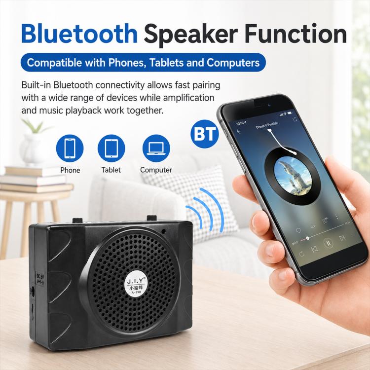 KU-898 Bluetooth Portable Microphone Teaching Voice Amplifier