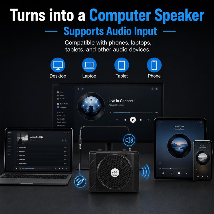 KU-898 Bluetooth Portable Microphone Teaching Voice Amplifier