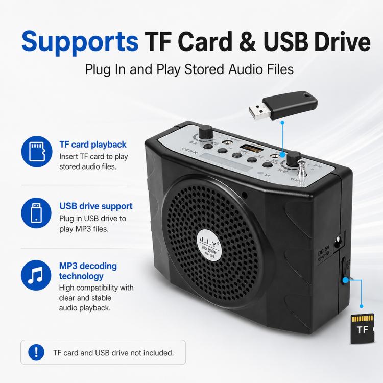 KU-898 Bluetooth Portable Microphone Teaching Voice Amplifier